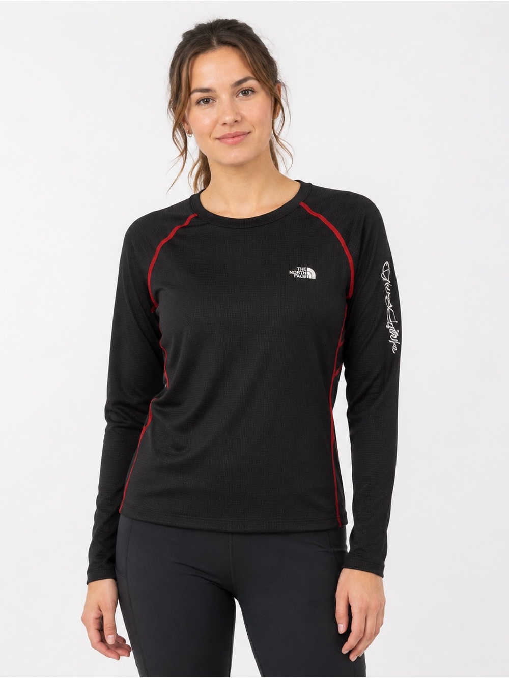 The North Face Flight Series Women’s Large Black Red Long Sleeve Running Shirt